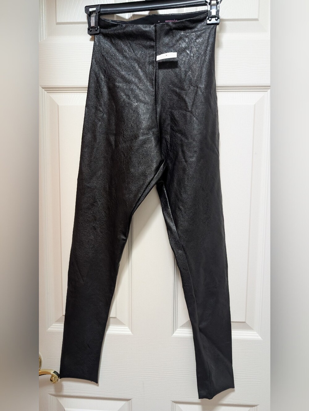 Commando Perfect Control Faux Leather High Rise Leggings Black Size Small S NWOT